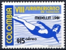 COLOMBIE 1982 - ** - PA670 - 8e Cht Sudamerique Natation Swimming 27 - Swimming
