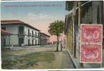 Corinto  Comandancia  Armas Del Puerto Cisneros Foto Leon Circulada 1925 3 Stamps Sweden - Nicaragua