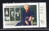 Canada MNH Scott #1509 43c Jeanne Sauve With 1984 - 1990 Tab - Unused Stamps