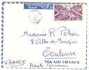 REF LBR 31/C - LETTRE AVION ABIDJAN / TOULOUSE 10/8/1948 - MENTION DU MOIS RENVERSE DANS BLOC DATEUR - Covers & Documents