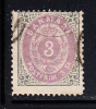 Denmark Scott #17 Used 3s Numeral In Frame Frame Touches Perfs At Top - Used Stamps