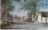 Thomason ME Maine, Street Scene, Auto Delivery Truck, Esso Gas Sign, C1950s Vintage Postcard - Autres & Non Classés