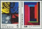 NE1002 Denmark 1993 Modern Art 2v MNH - Nuovi