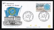 CONSEIL DE L'EUROPE EUROPA PARLAMENT NUMEROTE TIRAGE LIMITEE 25e ANNIVERSAIRE - Lettres & Documents
