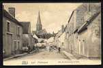 CPA  ANCIENNE- FRANCE- PUISEAU (45)- RUE DU FAUBOURG SAINT-PERE AVEC BELLE ANIMATION - Puiseaux