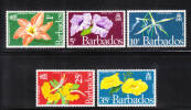 Barbados 1970 Flowers Lily Orchid Minnie Root MNH - Barbados (1966-...)