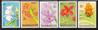 Barbados 1974-77 Flower Orchids MNH - Barbades (1966-...)