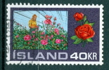 Iceland 1972 40k Hothouse Rose Issue #445 - Used Stamps