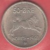 NORWAY  # 50 ØRE KOBBERNIKKEL FROM YEAR 1968 - Norvegia