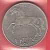 NORWAY  # 1 KR. KOBBERNIKKEL FROM YEAR 1972 - Norvège