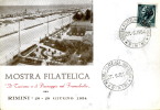 RIMINI TURISMO NELLA FILATELIA 1954 - Bolsas Y Salón Para Coleccionistas