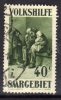 Sarre Occupation Française N° 132 O : Au Profit Des Oeuvres Populaires 40 (+15) C. Olive Oblitération Légère Sinon TB - Used Stamps