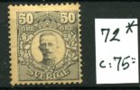 50 öre  Roi De Suède  Yv.72*    Cote 75 E - Unused Stamps