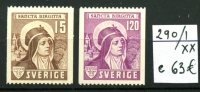 Sainte Brigitte De Suède    Yv. 290/291 **  Cote 63E - Unused Stamps