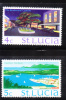 St Lucia 1970-73 Castries Boulevard Harbour 2v MNH - St.Lucia (...-1978)