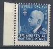 1942 ALBANIA UNIONE 25 Q MNH ** - RR8997 - Albanien