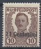 1918 OCC. AUSTRIACA 11 CENT MNH ** - RR9005 - Occ. Autrichienne