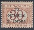 1919 TRENTO E TRIESTE SEGNATASSE 30 C MH * - RR9008 - Trente & Trieste