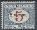 1922 DALMAZIA SEGNATASSE 5 C MH * - RR9009-2 - Dalmazia