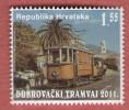 TRAMWAY IN DUBROVNIK ( Croatia Stamp MNH** ) Tram Tranvía Straßenbahn Bonde Tramways Train Tren Treno - Tram