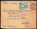 LETTRE  ANCIENNE DES COLONIES- MADAGASCAR- PAR AVION POUR LYON- CAD DE MANANJARY 1956 - Cartas & Documentos