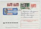 USSR Postal Stationery Cover Uprated And Sent To Denmark 22-5-1972 With MAP On Two Of The Stamps - Storia Postale