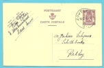 Entier Met Cirkelstempel ZOUTLEEUW (VK) - Cartes Postales 1934-1951