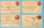 1895/97 Stationery Postal Card To Portugal (1 W/private Business Cancel). Lot Of 4 Postal GREAT BRITAIN & IRELAND - Entiers Postaux