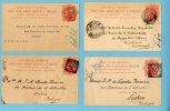 1893/96 Stationery Post Cards To Portugal (2 W/private Business Cancels). Lot Of 4 Postal GREAT BRITAIN & IRELAND - Entiers Postaux