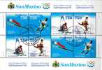 PIA - S.MARINO - 1992 : Olimpiadi Di Lillehammer - (SAS  Bf 38) - Blocs-feuillets