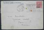 PARIS RP - DEPART  / 1927 SEMEUSE 50/65 # 224 SEUL SUR  LETTRE (ref 1820) - Storia Postale