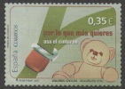 ESPAÑA. SELLO USADO. SERIE VALORES CIVICOS AÑO 2011. CINTURON DE SEGURIDAD - Used Stamps