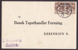 Denmark DANSK TAPETHANDLERV FORENING Brevkort Card RANDERS 1928 To KØBENHAVN (2 Scans) - Storia Postale