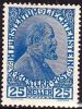 Liechtenstein 1917 Fürst Johann II 25 H. Blau Mit Falz  Mi 9 - Unused Stamps