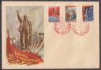 Russia USSR 1959 Mi # 2190-2192 XXI C.P.S.U. Congress FDC Cover - Briefe U. Dokumente