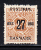 Denmark MH Scott #153 27o Overprint On 41o Newspaper Stamp - Unused Stamps