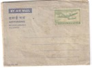 50np Aerogramme, India Unused, As Scan - Luchtpostbladen