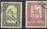 Eastern Austria - Bosnia And Herzegovina 1916 Help For Disabled, Mi 97-98, Used - Oostenrijkse Levant