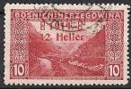 Eastern Austria - Bosnia And Herzegovina 1914 Overprint - Red Imprint,  12H On 10H, Mi 90, Used - Oostenrijkse Levant