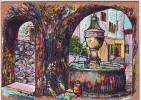 06. SAINT PAUL DE VENCE . CARTE EN LIEGE. PEINTURE SUR LIEGE INALTERABLE. - Other & Unclassified