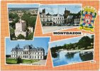 CPSM - GF - Multi Vues Montbazon (I. Et L.) Notre Dame - L'Hotel De Ville - Le Puits D'Argy - La Plage - Montbazon