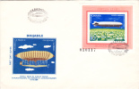 Zeppelin Dirijabil  L.Z. 127,first Flight In Closed Circuit Chalais-Meudon,Villacoublay,Chalais-Meudon 1884,FDC 1 Covers - Zeppelines