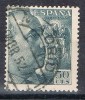 Sello 50 Cts Caudillo 1948, Fechador MADRID, Edifil Num 1053 º - Used Stamps