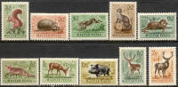 Hungary C111-20 Mint Hinged Airmail Set From 1953 (Animals) - Nuevos