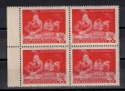 Yugoslavia 1951. Children `s Week Mi.643 MNH Block Of 4 - Nuevos