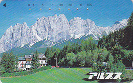 Télécarte Japon / 110-016 - SUISSE Montagne 105 U - Mountain Japan Phonecard Telefonkarte Switzerland Schweiz - Site 85 - Montagne