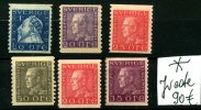 SVERIGE Usage Courants *   Cote Yv. 90 E - Unused Stamps