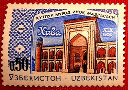 Uzbekistan 1992 MiNr. 4 Usbekistan  Architecture MOSQUE Alla Kuli Khan Madrasah (19th C.), Khiva 1v MNH** 0,50 € - Moscheen Und Synagogen