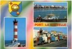 11 - PORT LA NOUVELLE - Le Opetit Train,le Port,lephare Et L'ecusson - Port La Nouvelle