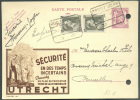 EP Carte-carte 40 Cent. Lion + 75 Cent; Col Ouvert (x2) Obl. Ferroviaire ROOST-JEUK  Du 13-I-1940 En Exprès  Vers Bruxel - Tarjetas 1934-1951